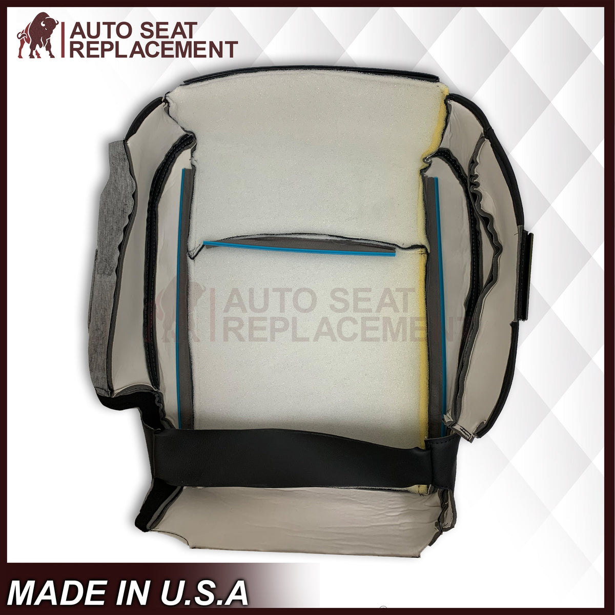 2009 - 2012 Dodge Ram 1500 2500 3500 Laramie Bottom Or Top Replacement Seat Cover in Dark Slate (Dark Gray) With Perforated Inserts