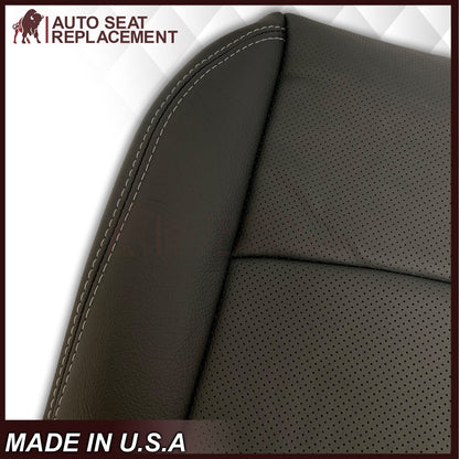 2009 - 2012 Dodge Ram 1500 2500 3500 Laramie Bottom Or Top Replacement Seat Cover in Dark Slate (Dark Gray) With Perforated Inserts