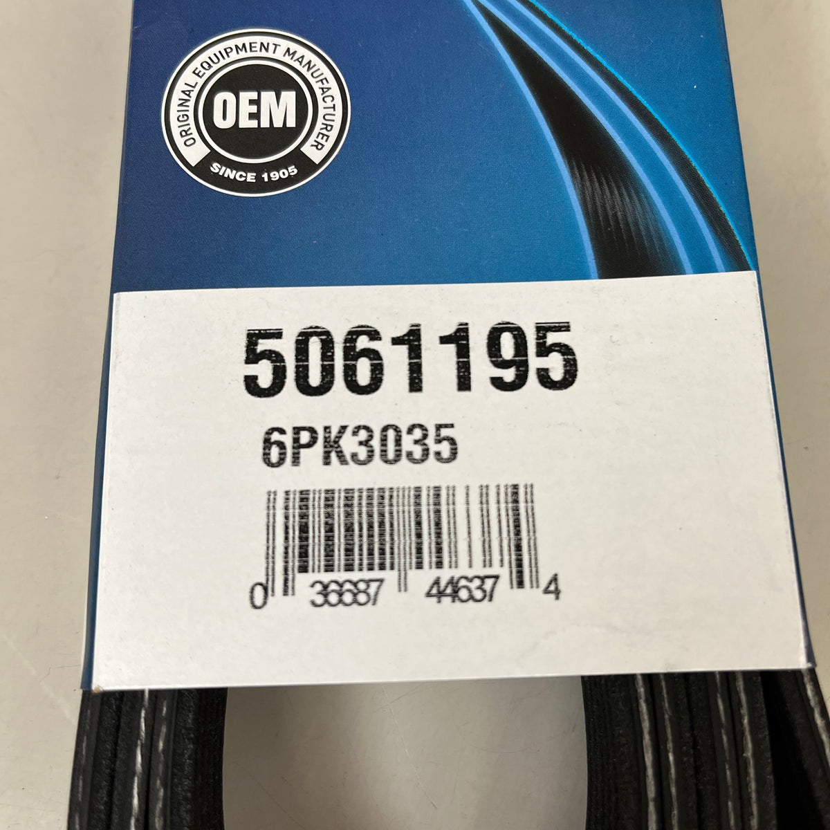 DAYCO Straight Poly V Belt Deep Rib Depth Deep K-Section EPDM .54" L 5061195