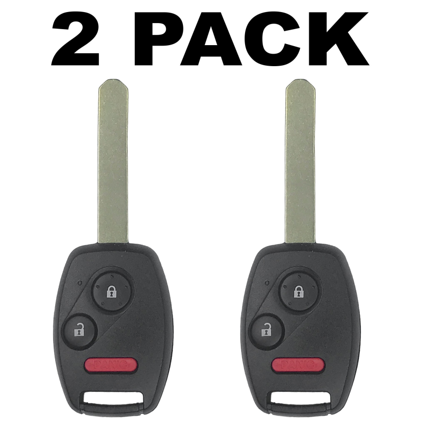 Honda Pilot 2005-2008 3 Button Remote Head Key For CWTWB1U545 (2 Pack)