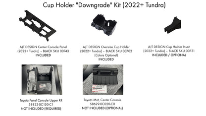 Cup Holder "Downgrade" Kit (2022+ Tundra)