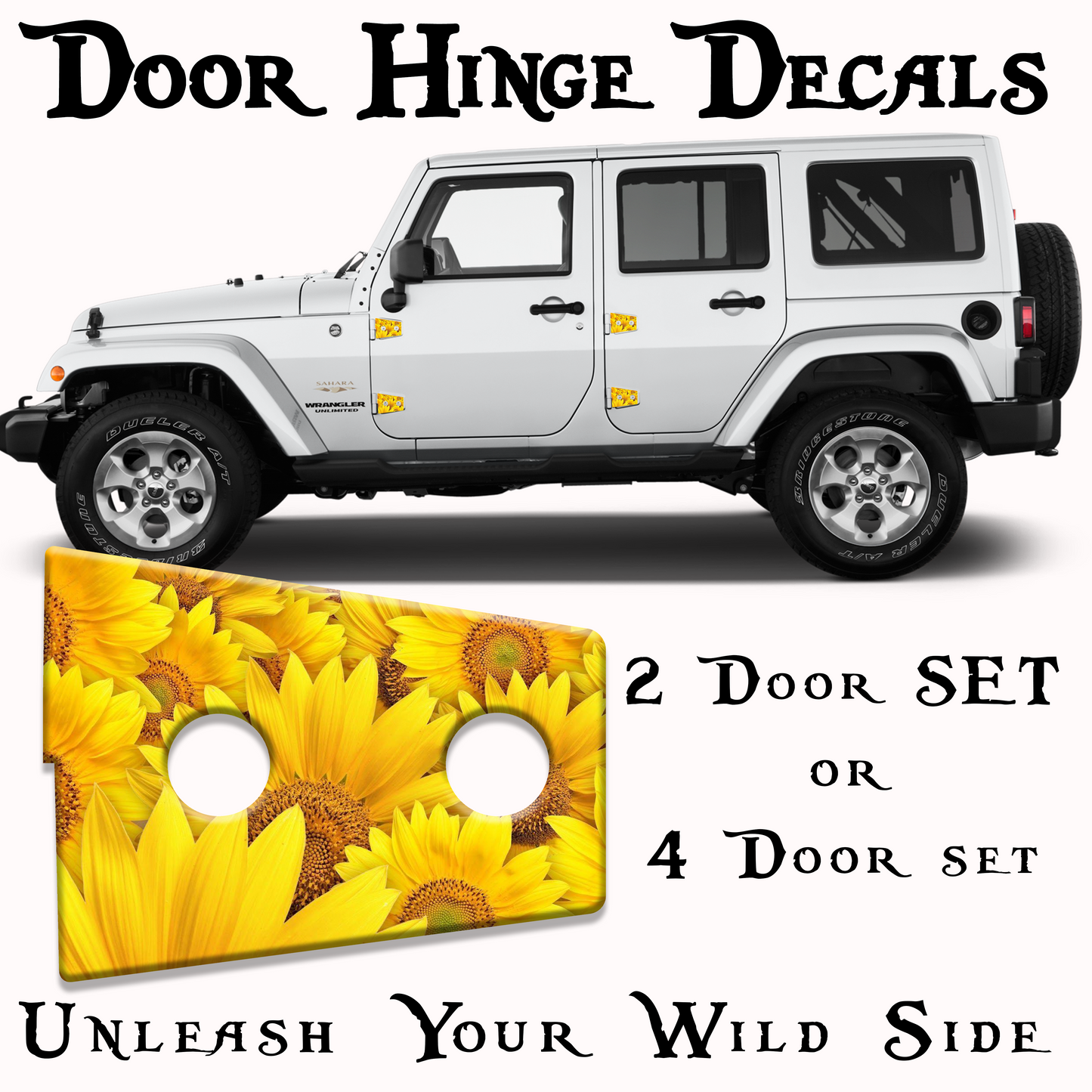 Sunflower Door hinge decals 41