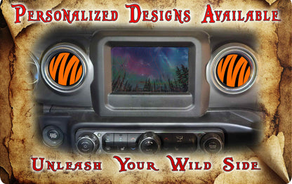 Steering wheel decal Tiger strips 203