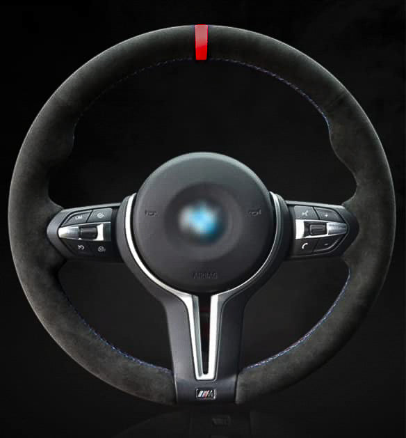 BMW F-Series Alcantara Suede Steering Wheel Cover DIY (Red Stripe)