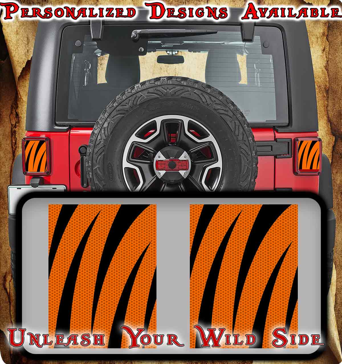 Bengal strips Taillight cover decal