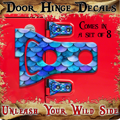 Mermaid scales Door hinge decals 42