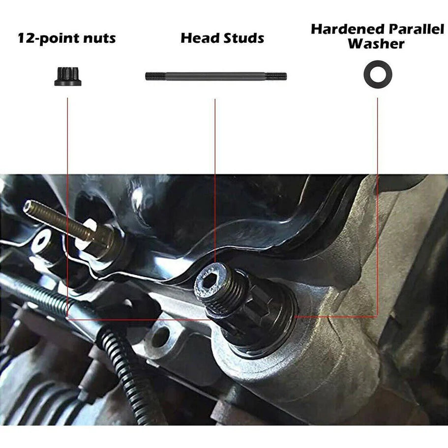 Bull Boost Performance 6.0L Powerstroke Cylinder Head Stud Kit – Ford F250/F350/F450/F550 VT365