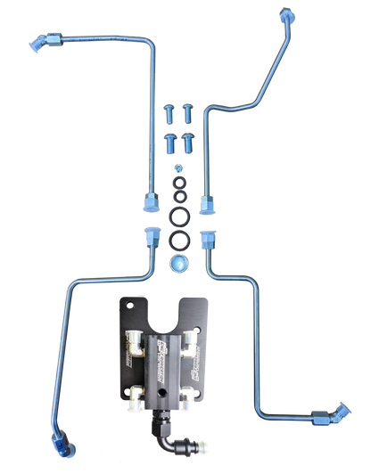 99.5-03 7.3L CNC Fab 4-Line Feed Valley Mount Fuel Line Kit