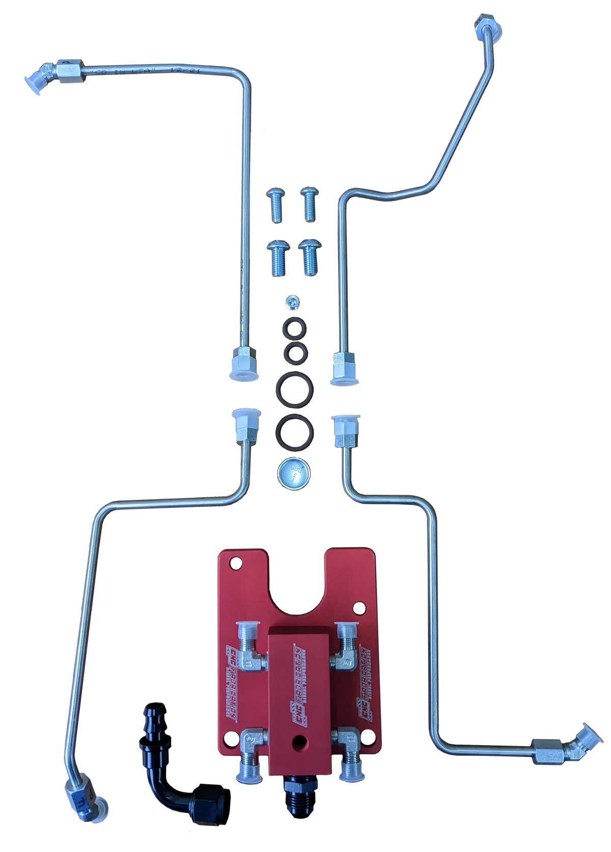 99.5-03 7.3L CNC Fab 4-Line Feed Valley Mount Fuel Line Kit