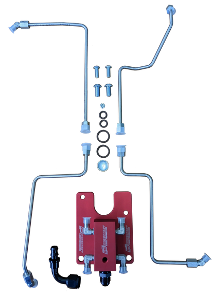 99.5-03 7.3L CNC Fab 4-Line Feed Valley Mount Fuel Line Kit