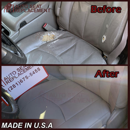 2003-2007 Chevy Silverado/Avalanche Seat Cover in Tan: Choose Leather or Vinyl