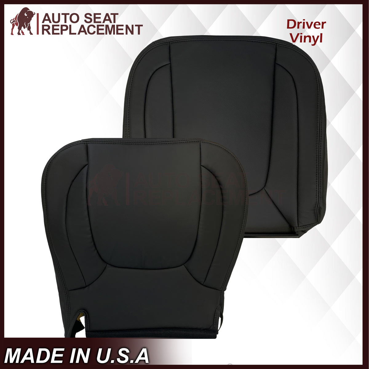 2002-2005 Dodge Ram ST WORK TRUCK 1500 2500 3500 Replacement Seat Covers In Dark Slate "Dark Gray" Synthetic Leather (Vinyl)