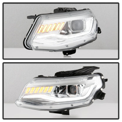 Spyder Chevy Camaro 16-18 (Do Not Fit Halogen) Projector Headlights Chrome PRO-YD-CCAM16HIDSI-SEQ-C 5087386