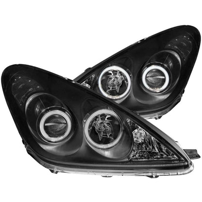 Anzo 2002-2003 Lexus Es300 Projector Headlights w/ Halo Black