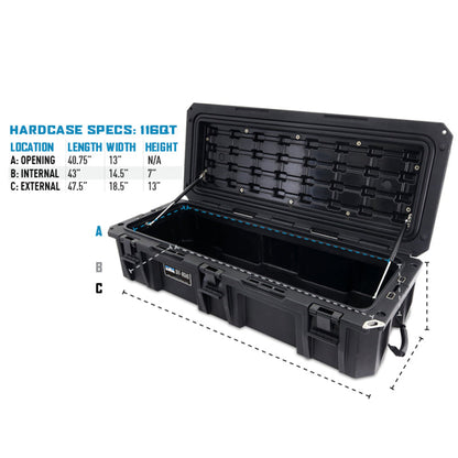 Borne Off-Road Hard Case 116QT Light Grey BNHC-116LG