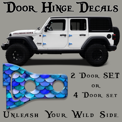 Mermaid scales Door hinge decals 42