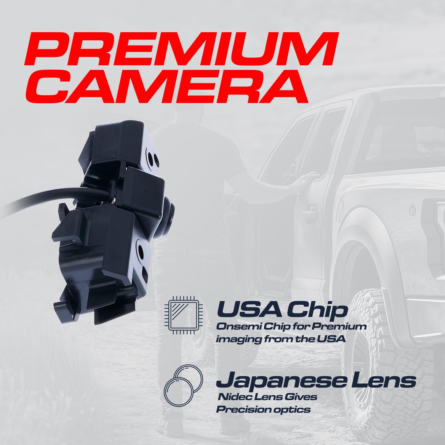 Chevrolet Silverado / GMC Sierra w/o EZ LIFT, w/o AVM, w/o Remote Tailgate (2016-2019) OEM Replacement Backup Camera OE Part  # 84079952, 23244435