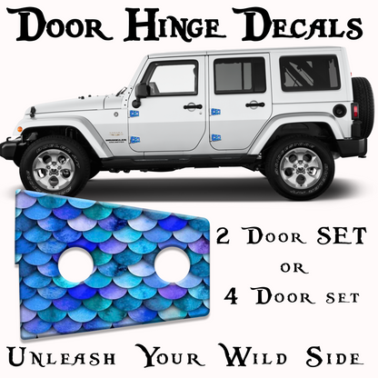 Mermaid scales Door hinge decals 42