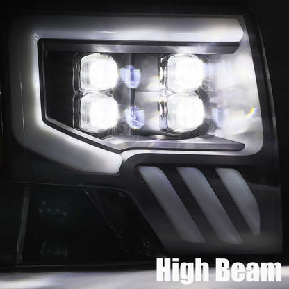 AlphaRex 09-14 Ford F-150 NOVA LED Proj Headlights Plank Style Gloss Black w/Activ Light/Seq Signal 880190 *Discontinued