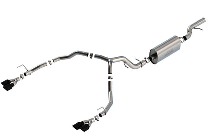 Borla 21-22 Chevrolet Tahoe 6.2L V8 2/4WD 4DR T-304 SS Touring Cat-Back Exhaust w/ Black Chrome Tips 140858BC
