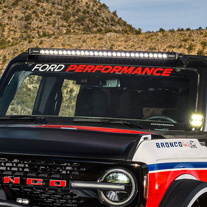 Ford Racing Ford Performance Bronco Windshield Banner - White/Red M-1820-BRR