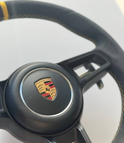 Genuine Porsche 991.2 Steering Wheel Full Set in Yellow