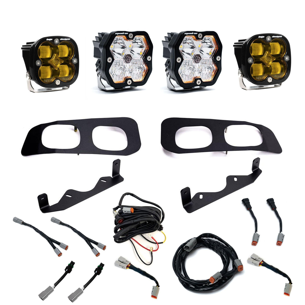 Squadron 2.0 Sport/Squadron Sae Dual Fog Pocket Light Kit Ford 2023-26 F-250/350 Super Duty Toggle