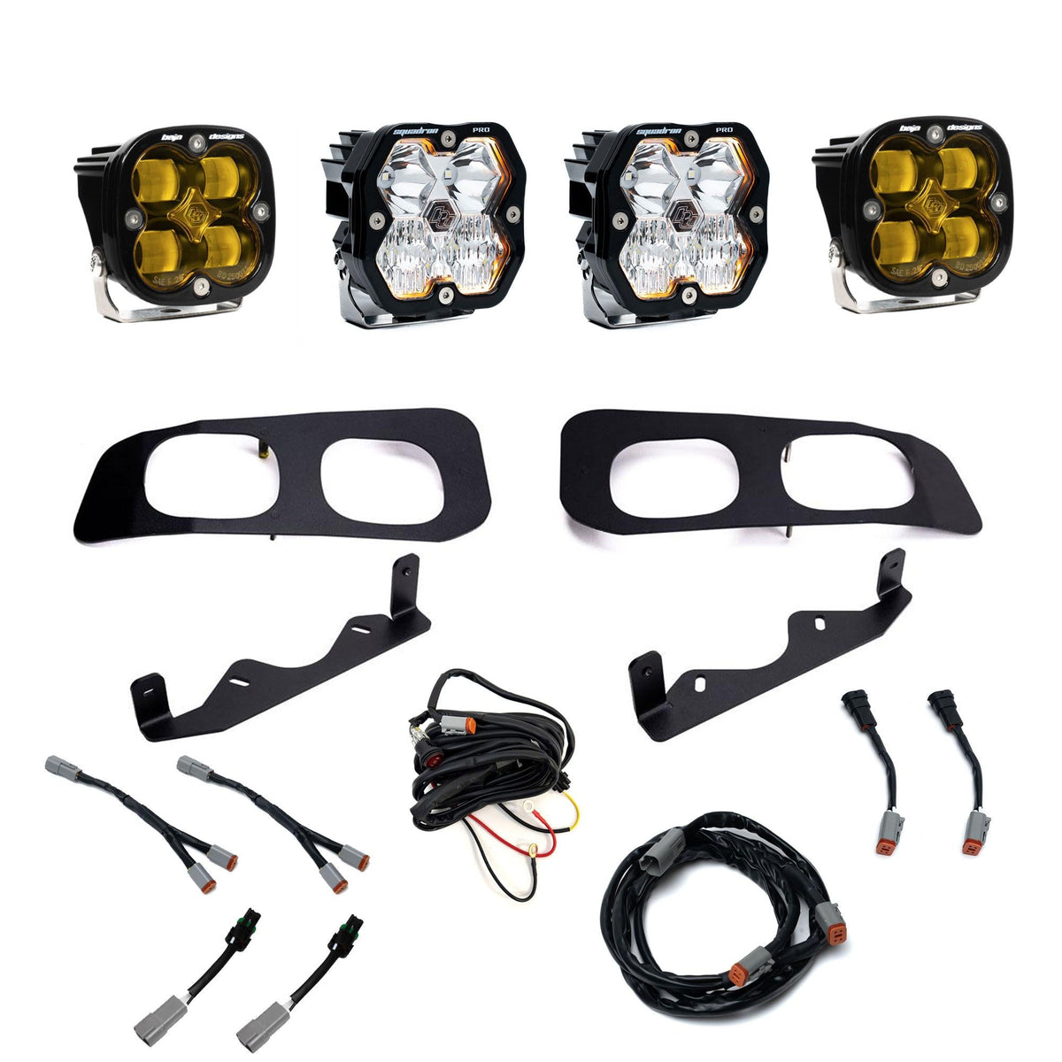 Squadron 2.0 Pro/Squadron Sae Dual Fog Pocket Light Kit Ford 2023-26 F-250/350 Super Duty Toggle