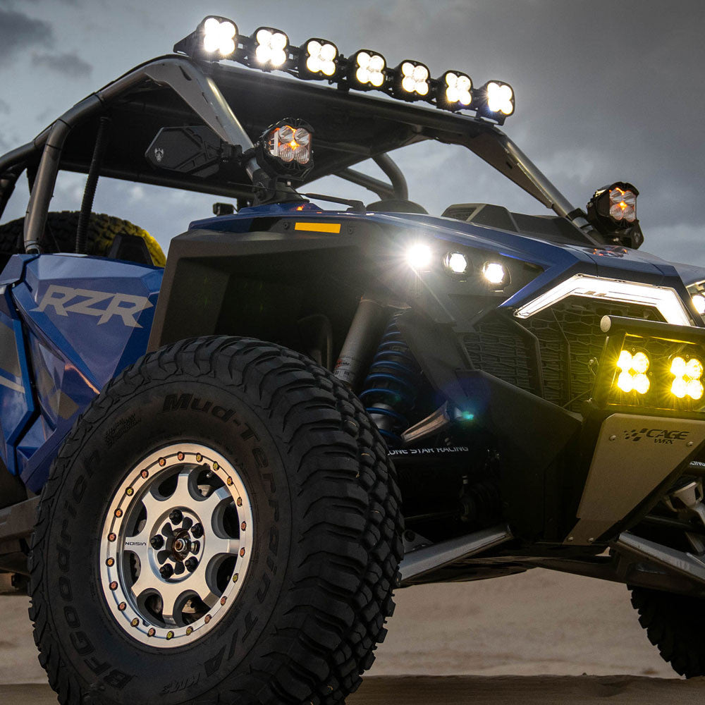7XL Pro Linkable LED Light Bar Roof Mount Kit for Polaris RZR Pro R 2022-2025 (Light Pattern Multi-Pattern, Clear)