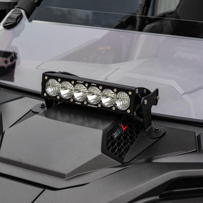 OnX6+ 10 Inch Light Bar Hood Mount Kit Polaris 2025 RZR ProR; ProS; ProXP, Clear