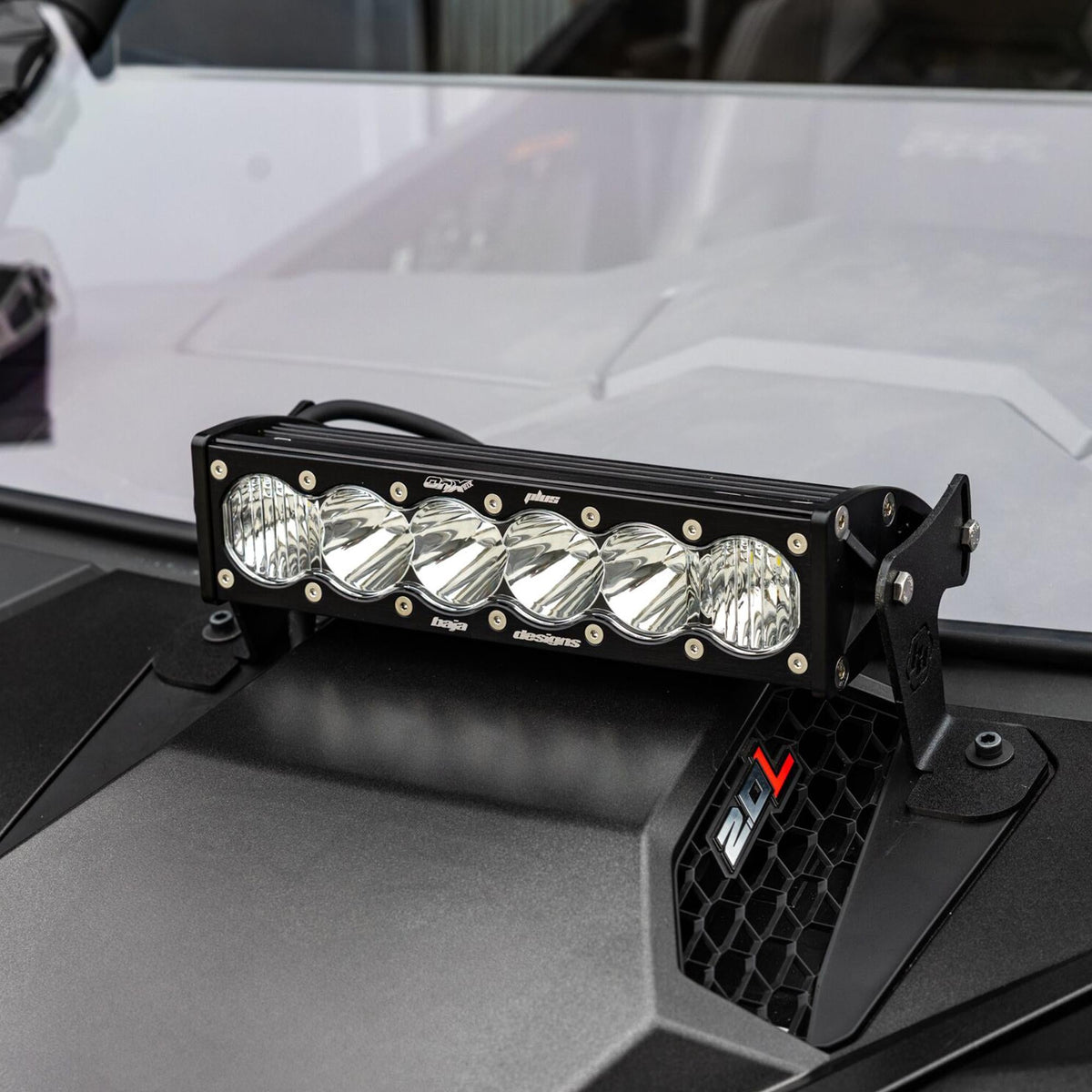 OnX6+ 10 Inch Light Bar Hood Mount Kit Polaris 2025 RZR ProR; ProS; ProXP, Clear