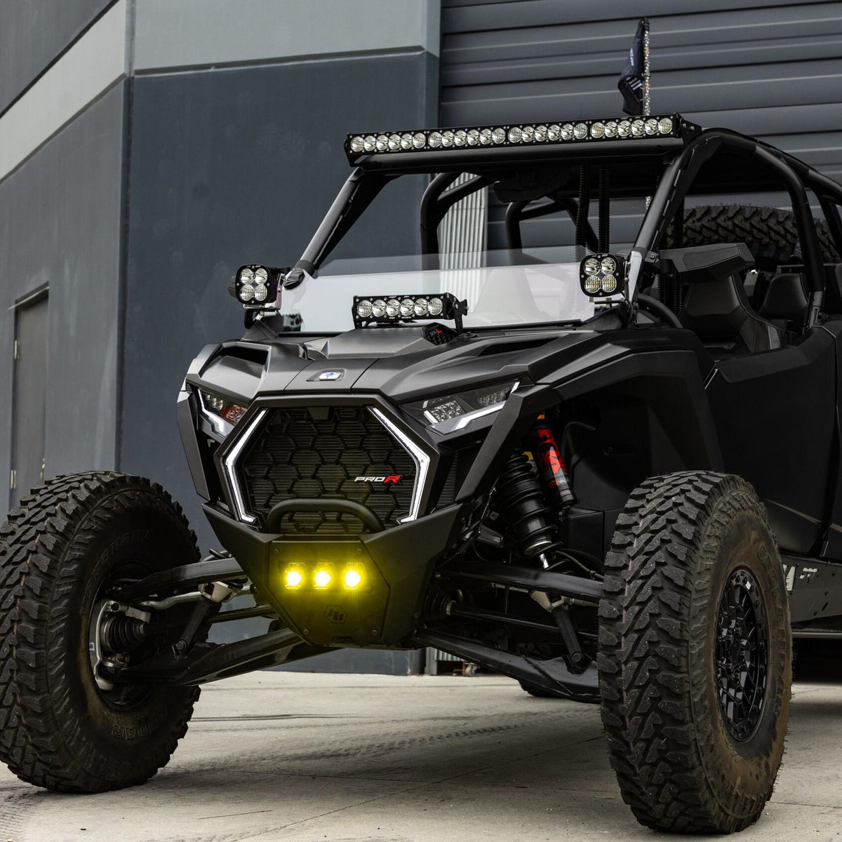 OnX6+ 10 Inch Light Bar Hood Mount Kit Polaris 2025 RZR ProR; ProS; ProXP, Clear