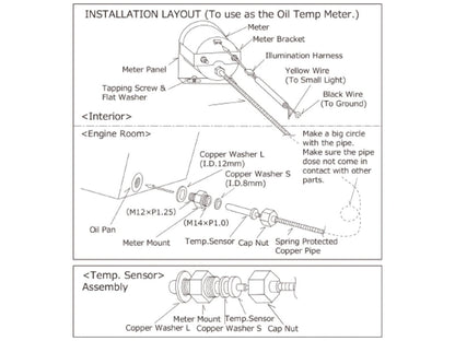 HKS DB Mechanical 60mm Temperature Meter