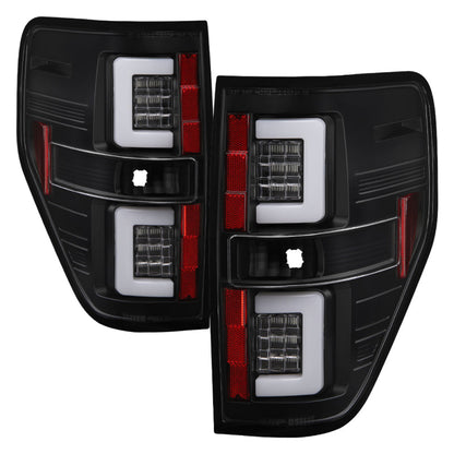 Spyder 09-14 Ford F150 V2 Light Bar LED Tail Lights - Black (ALT-YD-FF15009V2-LBLED-BK) 5084200