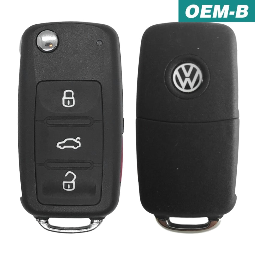 Volkswagen OEM 4 Button Flip Key Remote 2011-2016 NBG010180T