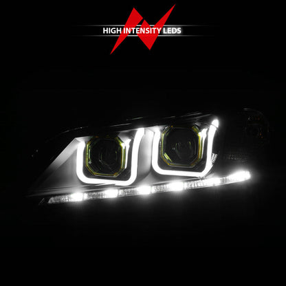 Anzo 2013-2015 Honda Accord Projector Headlights w/ U-Bar Black