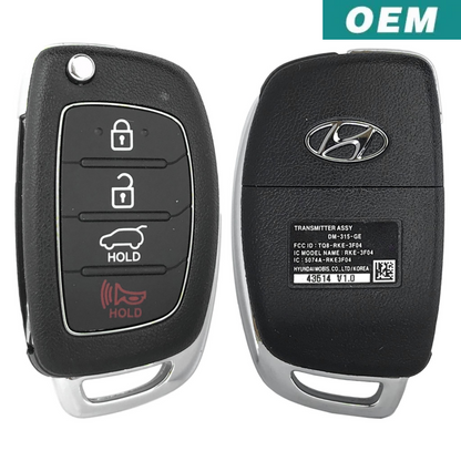 Hyundai Santa Fe 2013-2016 OEM 4 Button Flip Key Remote FCC: TQ8-RKE-3F04