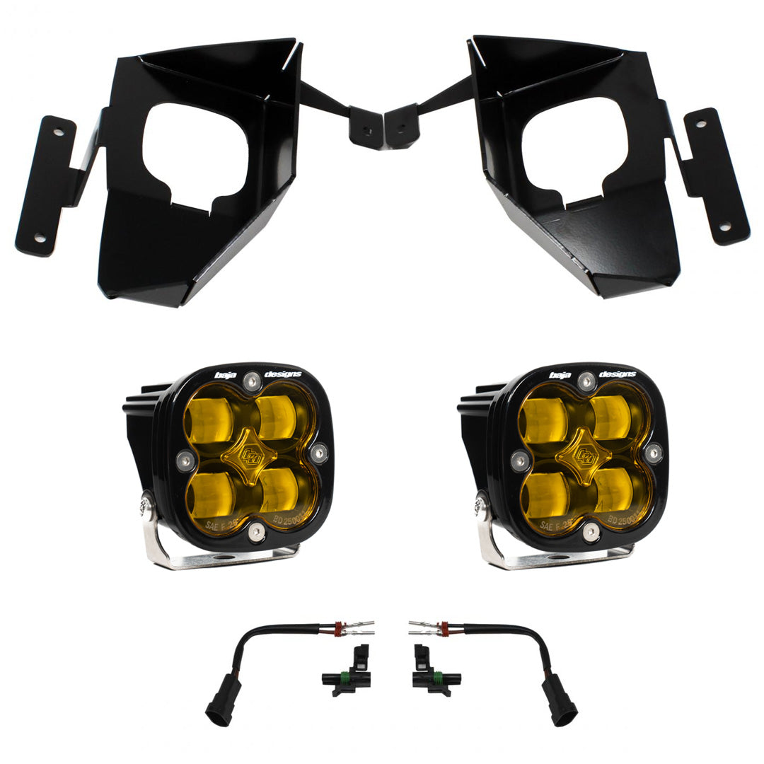 Silverado 1500 Fog Pocket Kit 16-18 Squadron SAE Baja Amber