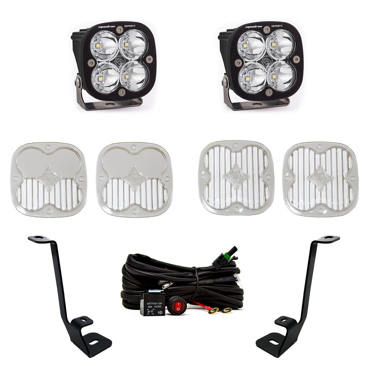 Squadron Sport A-Pillar Kit 21-23 F-150 (Spot; Clear; Toggle Wiring)