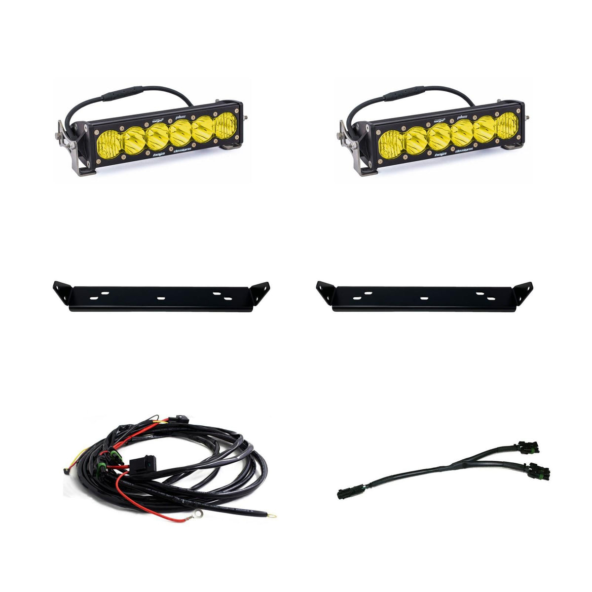 10 Inch Onx6 D/C Baja Amber Behind Grill Kit fits 21-On Ford Raptor