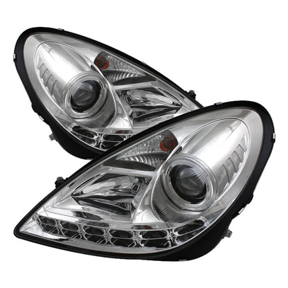 Spyder Mercedes Benz SLK 05-10 Projector Headlights Halogen Model- DRL Chrm PRO-YD-MBSLK05-DRL-C 5032539