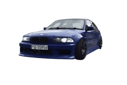 BMW 3-Series E46 Sedan Full Over Fender Kit with Vented Front Fenders - ABS OR Fiberglass