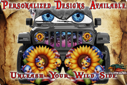 Sunflower Duck for a round headlight decal. 44