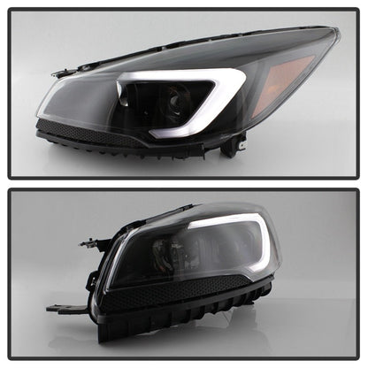 SPYDER xTune 13-16 Ford Escape LED Light Bar Halogen Projector Headlights - Black (PRO-JH-FESCA13-LB-BK) 9042904