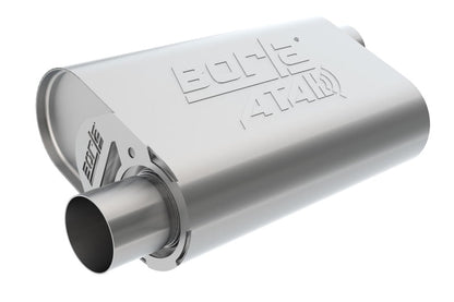 Borla CrateMuffler SBC Hot 350/383 3inch Offset/Offset 14in x 4.35in x 9in Oval Muffler 400841