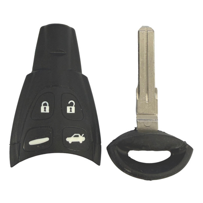 Saab 9-3 OEM 4 Button Key Fob 2003-2012 LTQSAAM433TX With WT47T Blade
