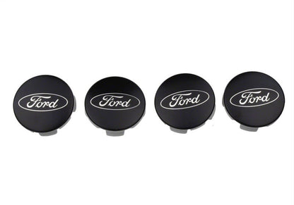 Ford Racing Ford Car Black & Chrome Wheel Center Cap Kit - Satin M-1096K-BCS