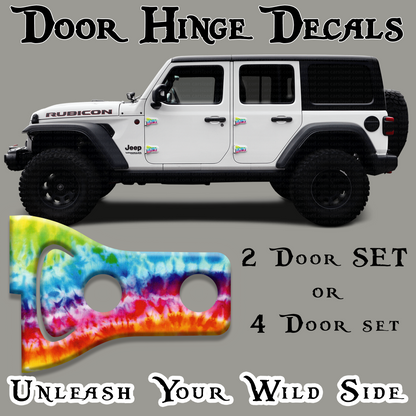 Tie dye print Door hinge decals 45
