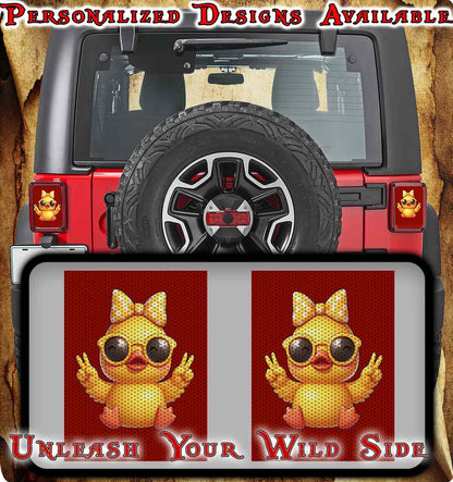 Peace duck Taillight cover decal 45