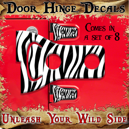Zebra print print Door hinge decals 46